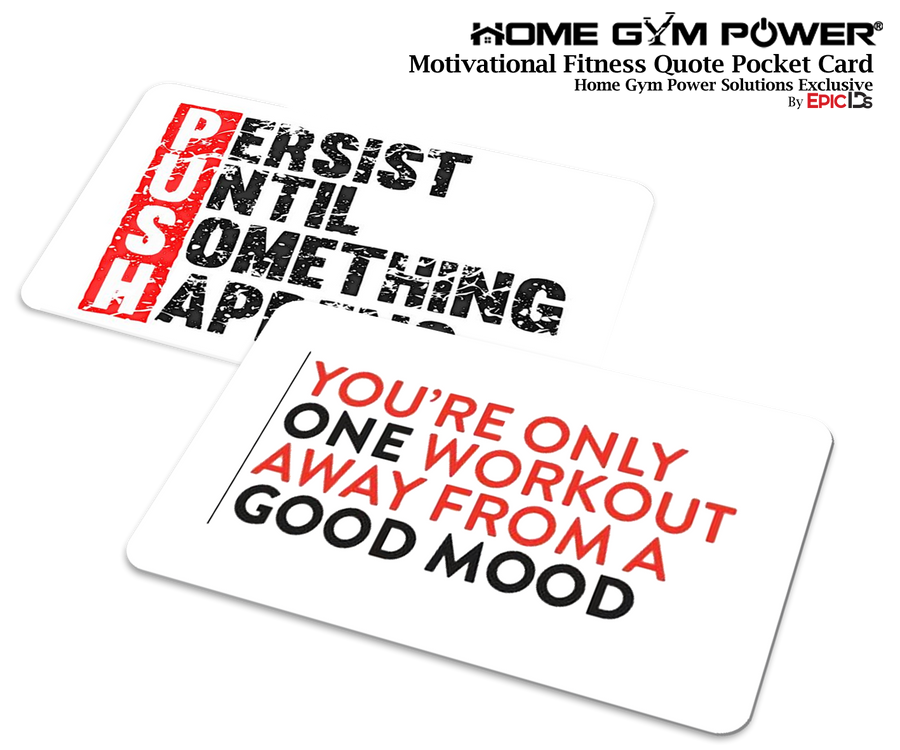 Motivational Fitness Quote Pocket Card (Good Mood/Persist)