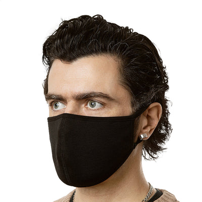 Face Mask - Reusable Dual Layer Treated Fabric w/Elastic Ear Loops (3-Pack)